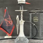 قلیان کرنو مینی نقره ای با تنگ شفاف