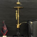 قلیان کرنو پاریس طلایی با تنگ آیس مشکی