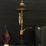 قلیان کرنو مونیخ طلایی با تنگ آیس مشکی